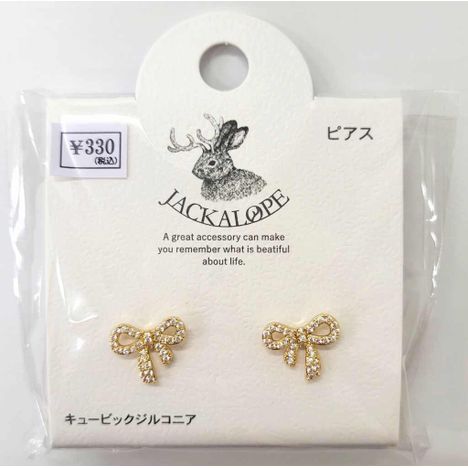 ＪＬ　ＣＺピアス　リボンＧＤの画像