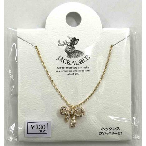 ＪＬ　ＣＺネックレス　リボンＧＤの画像