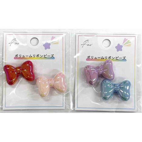 ボリュームリボンビーズ　２Ｐの画像