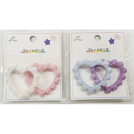 ハートフレームビーズ　２Ｐの商品画像