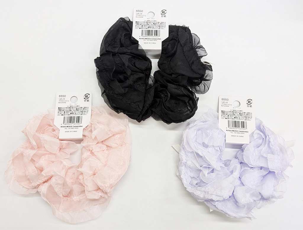 リボン付フリルシュシュの2番目の写真