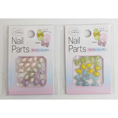 ネイルパーツ　ラメフレームリボンの画像
