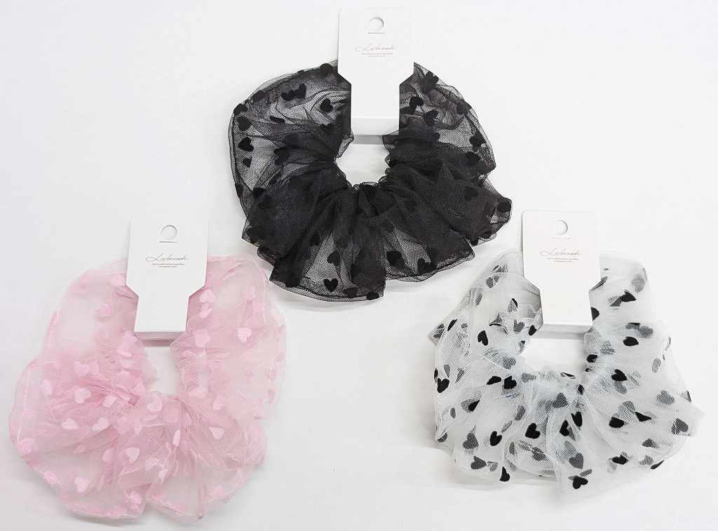 ミニハートプリントシュシュの商品画像