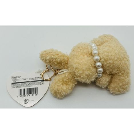 ふわふわうさぎキーホルダーベージュの4番目の写真