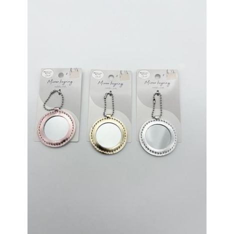 ミラーキーホルダー　メタリックサークルの商品画像
