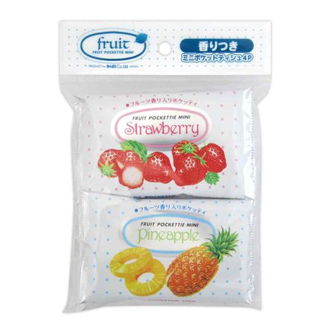 ミニポケットティシュフルーツ４Ｐ香り付きの商品画像