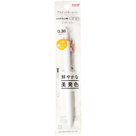 三菱　ユニボールワン０．３８ＭＭオレンジの画像
