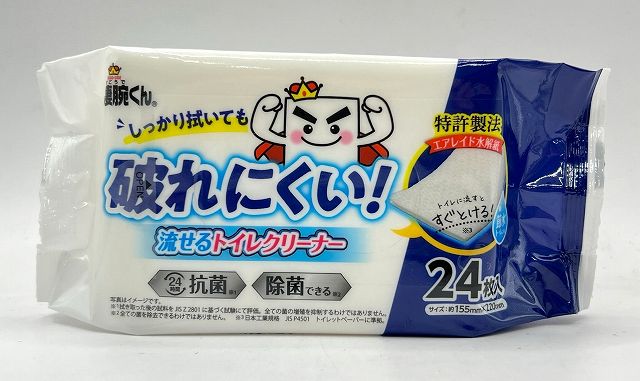 凄腕　破れにくいトイレクリーナー２４枚の商品画像
