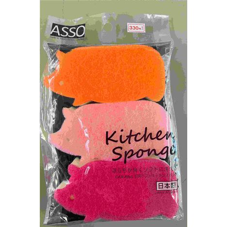 カラフル抗菌ソフトスポンジ　ぶたの画像