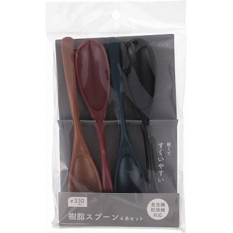 樹脂スプーン４本セットの商品画像