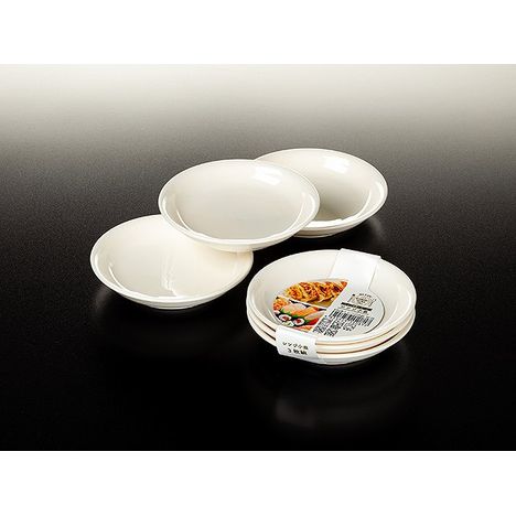 レンジ小皿　３Ｐ　白の画像