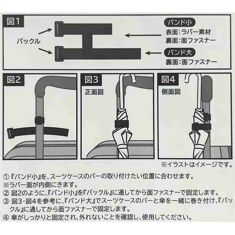 スーツケース用の傘ホルダーの3番目の写真