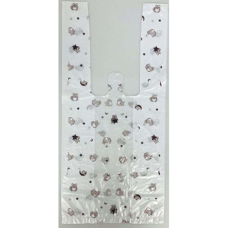 プリント手さげ袋３５号２０Ｐ　チンチラ柄の3番目の写真