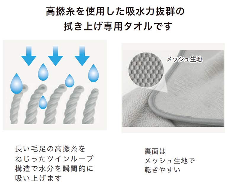 拭き上げ吸水タオルの4番目の写真