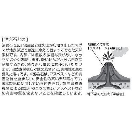 溶岩石　石けん置き　ホワイトの3番目の写真