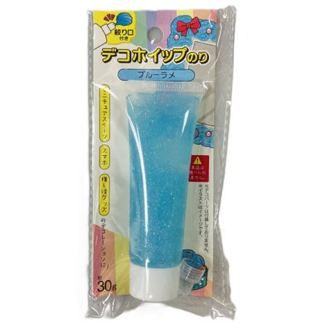 ホイップクリームチューブ　ブルーラメの商品画像