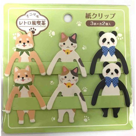 紙クリップ３柄各２個入ＡＲ風喫茶の商品画像