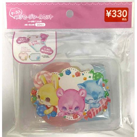ケース入メッセージシールアニマル柄の商品画像