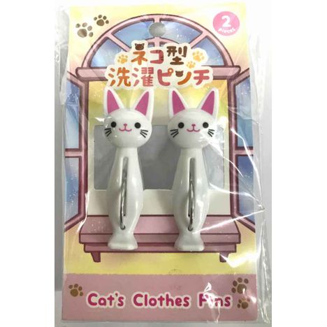ネコ型洗濯ピンチ　２Ｐの画像