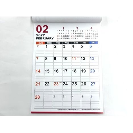 ２７　ジャンボカレンダー　ベーシックの3番目の写真