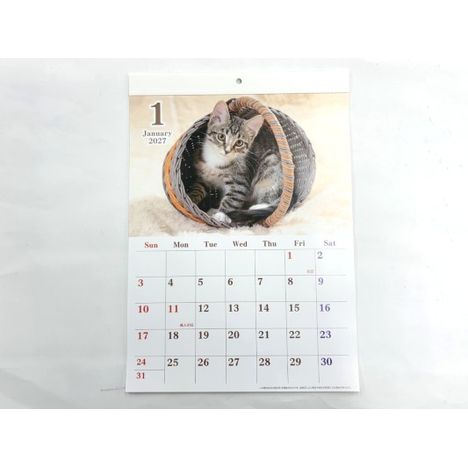 ２７　ジャンボカレンダー　ネコの商品画像