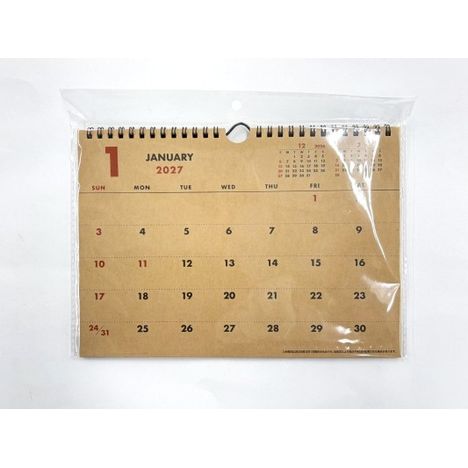 ２７　Ｂ５カレンダー　クラフトの商品画像