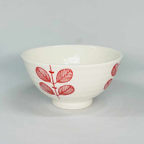 ニューリーフ赤　茶碗の商品画像