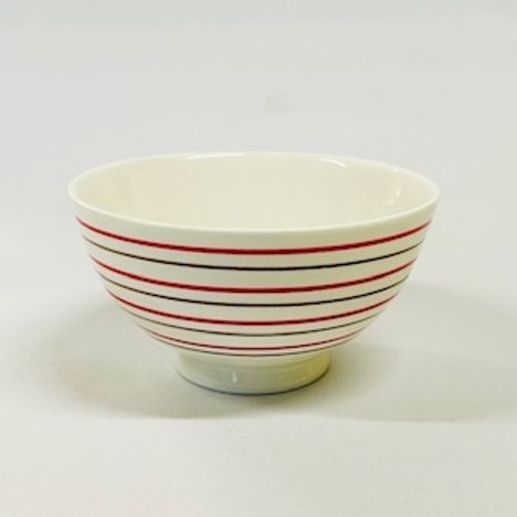 ダブルリング赤　茶碗の商品画像