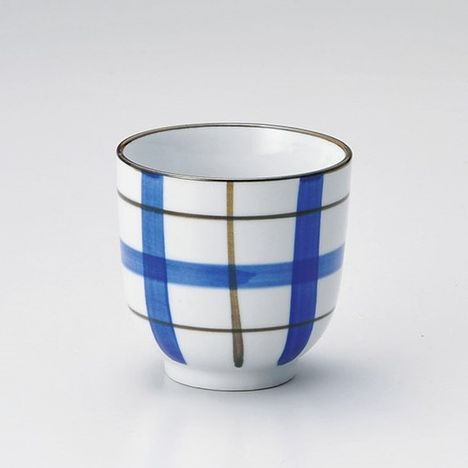 二色格子　長湯呑の商品画像