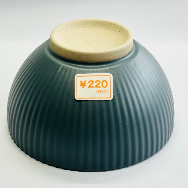 千筋黒　茶碗（大）の商品画像