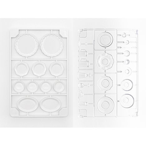 ミニチュア　食器　ホワイト／クリアの2番目の写真