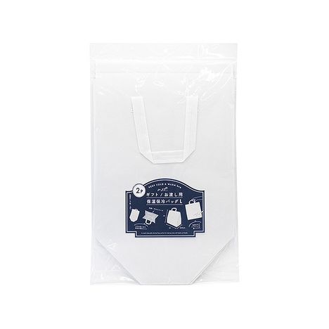 ギフト用保温保冷バッグＬ２Ｐ　ホワイトの商品画像