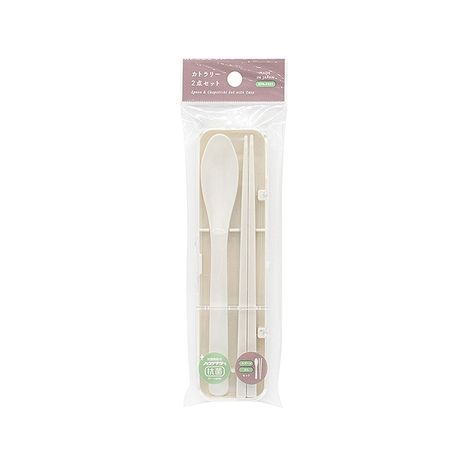 カトラリー２点セット　ホワイトの商品画像