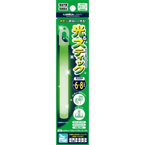 光るスティック　グリーンの画像