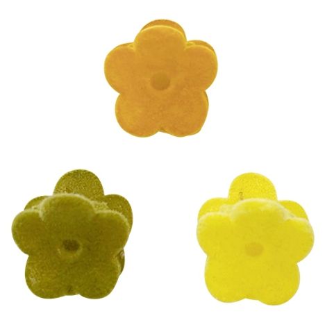 ヘアクリップ　フロッキーフラワー３Ｐの3番目の写真