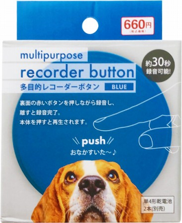 レコーダーボタン　ブルーの商品画像