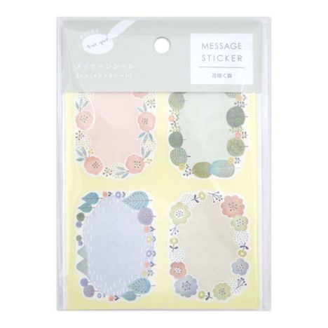 メッセージシール花咲く森２４片の画像