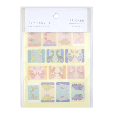 インデックスシール　ゆるザウルス　８４片の商品画像