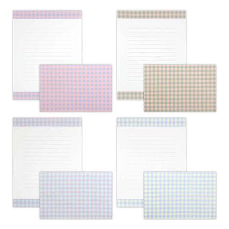 レターセットチェックパターン４セットの3番目の写真