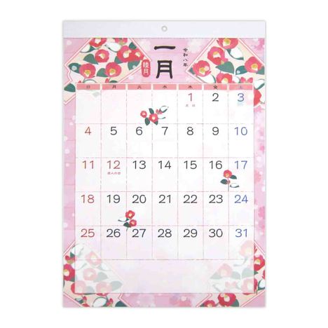 ２６壁掛けカレンダーＡ３和風の画像
