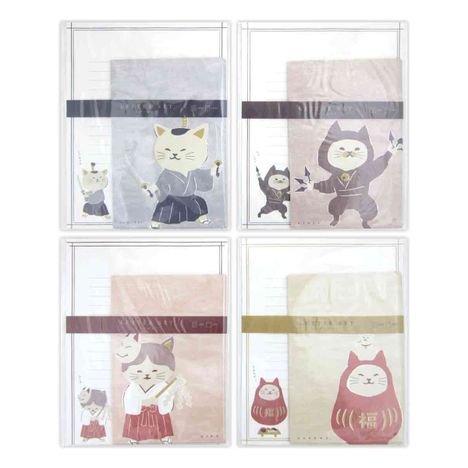 レターセットジャパニーズスタイルねこ４組の商品画像