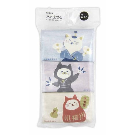ＪＰスタイルポケットティッシュねこ６Ｐの画像