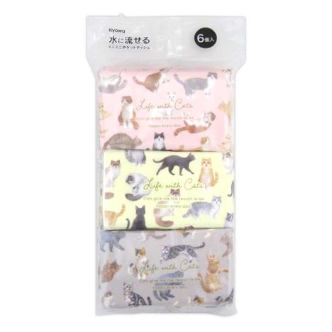ミニミニポケットティッシュ　ねこ柄６Ｐの画像