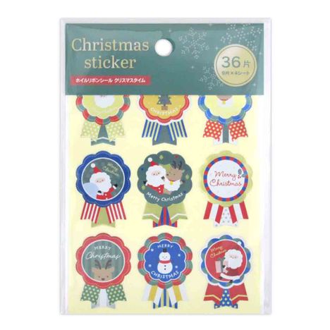 ホイルリボンシールクリスマスタイム３６片の商品画像
