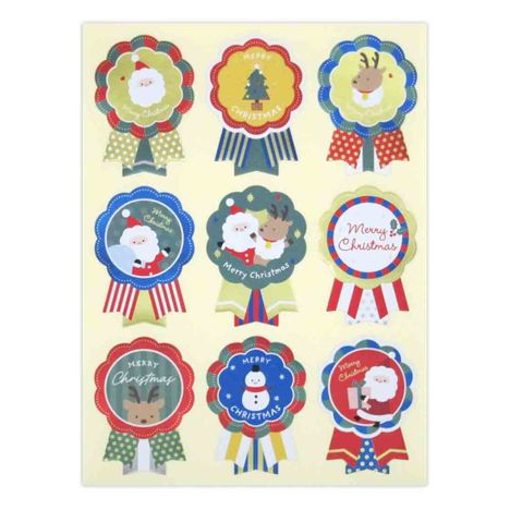 ホイルリボンシールクリスマスタイム３６片の3番目の写真