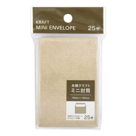 未晒クラフトミニ封筒２５枚の商品画像