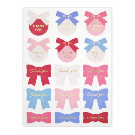 メッセージシールサンキューリボン柄４５片の3番目の写真