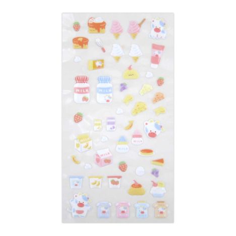ステッカー　ぷくぷく乳製品柄の3番目の写真