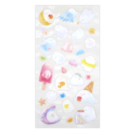 ステッカー　ぷくぷく　ゆめかわおばけ柄の3番目の写真