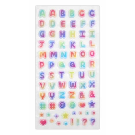 ステッカーぷくぷくアルファベットカラフルの3番目の写真